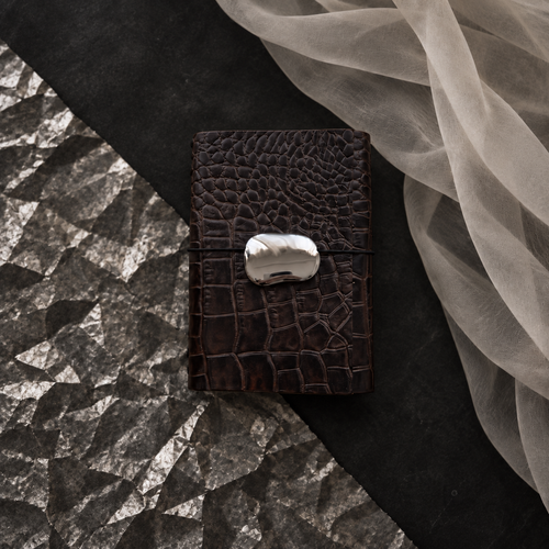 ARCHIVE 0005 — SÉPIA / Brown Croc Leather Journal A6