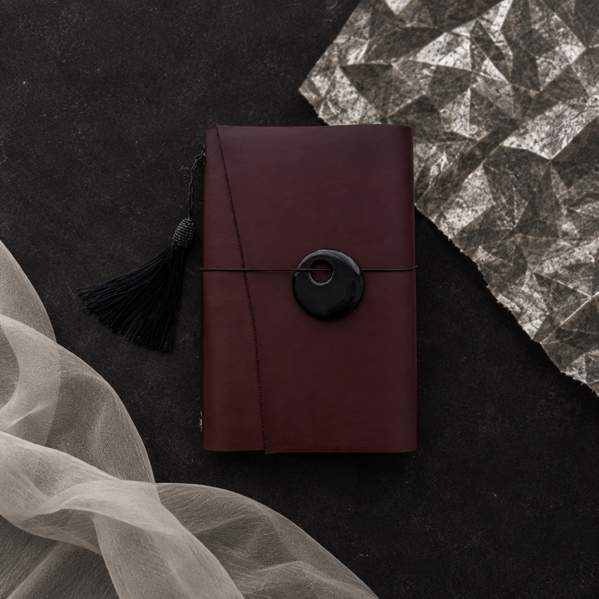 ARCHIVE 0013 — BORDEAUX / Red Wine Leather Journal A5