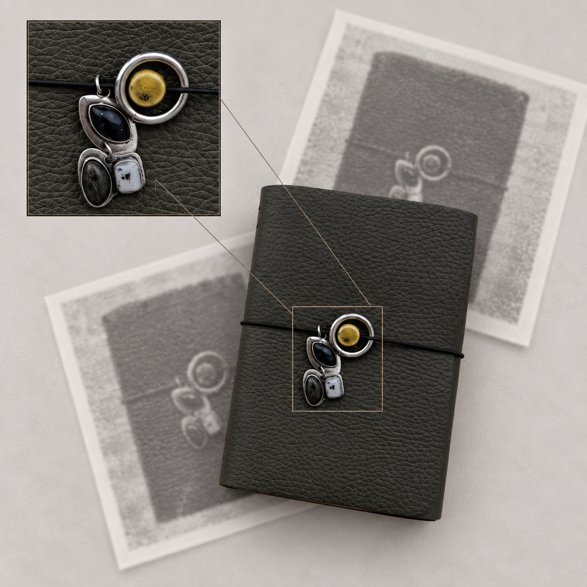 ARCHIVE 0027 — KAKI / Green Khaki Leather Journal A6