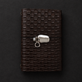 ARCHIVE 0012 — TRAME / Dark Brown Woven Leather Journal A5