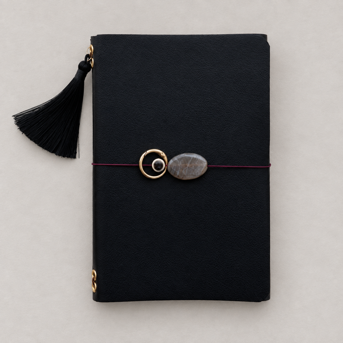 ARCHIVE 0017 — ONYX / Black Pebbled Leather Journal A5