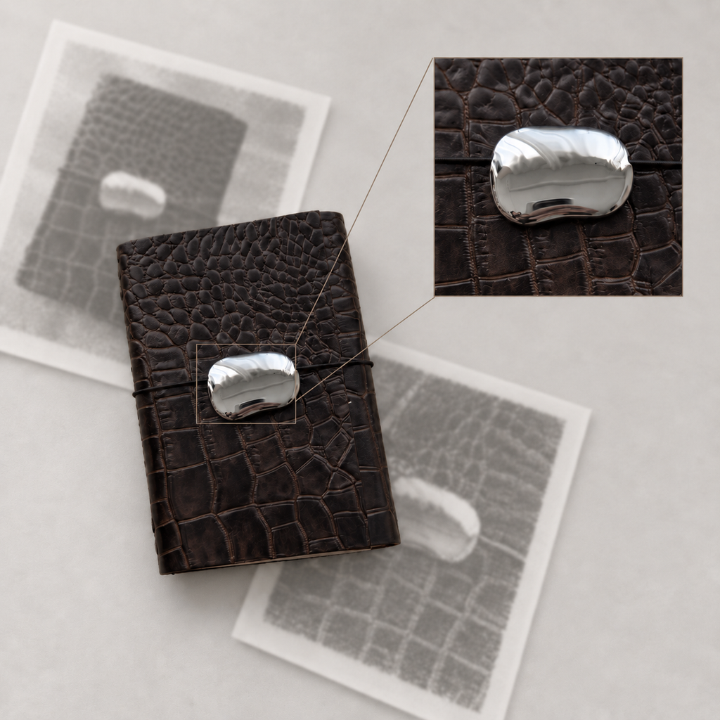 ARCHIVE 0005 — SÉPIA / Brown Croc Leather Journal A6