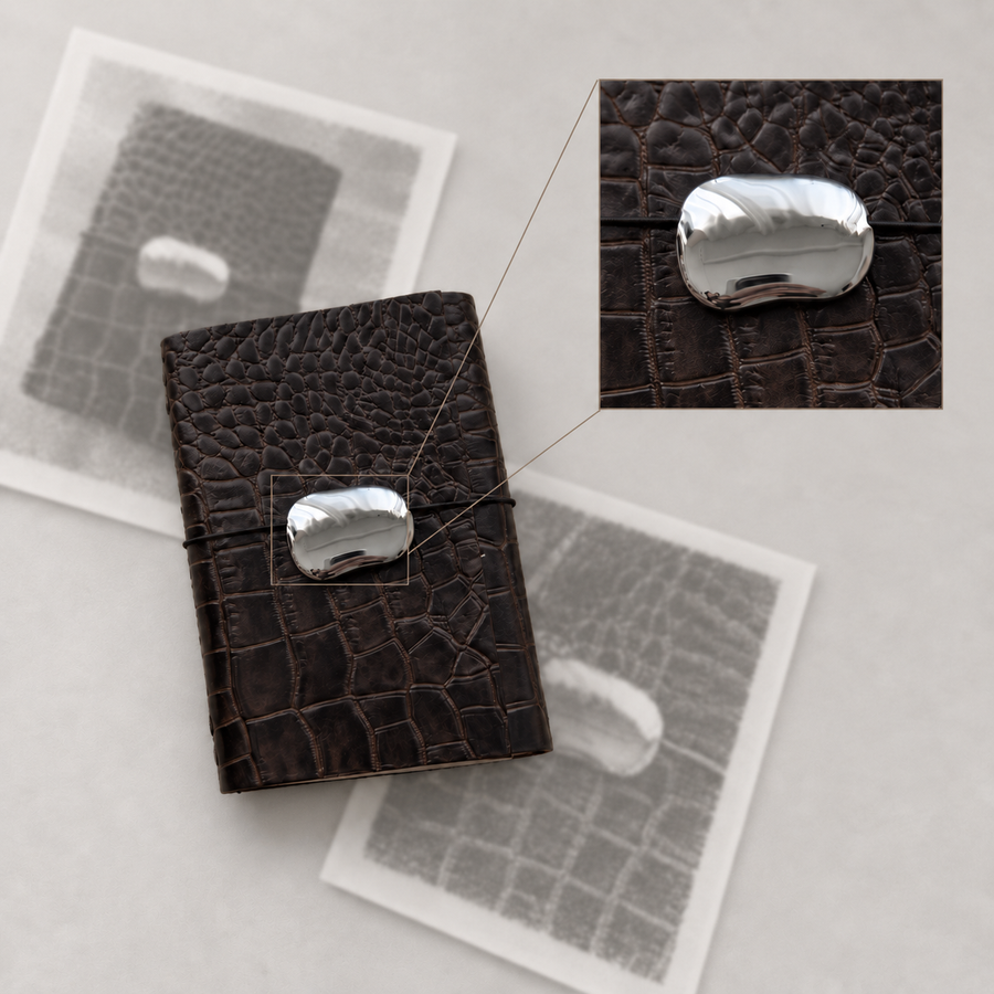 ARCHIVE 0005 — SÉPIA / Brown Croc Leather Journal A6