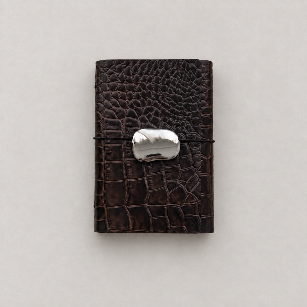 ARCHIVE 0005 — SÉPIA / Brown Croc Leather Journal A6