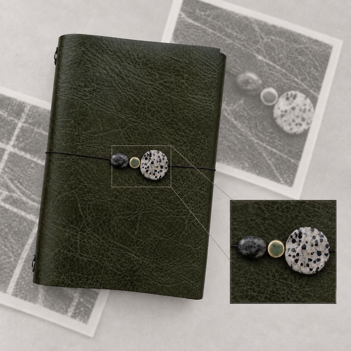 ARCHIVE 0020 — FORÊT / Green Leather Journal A5