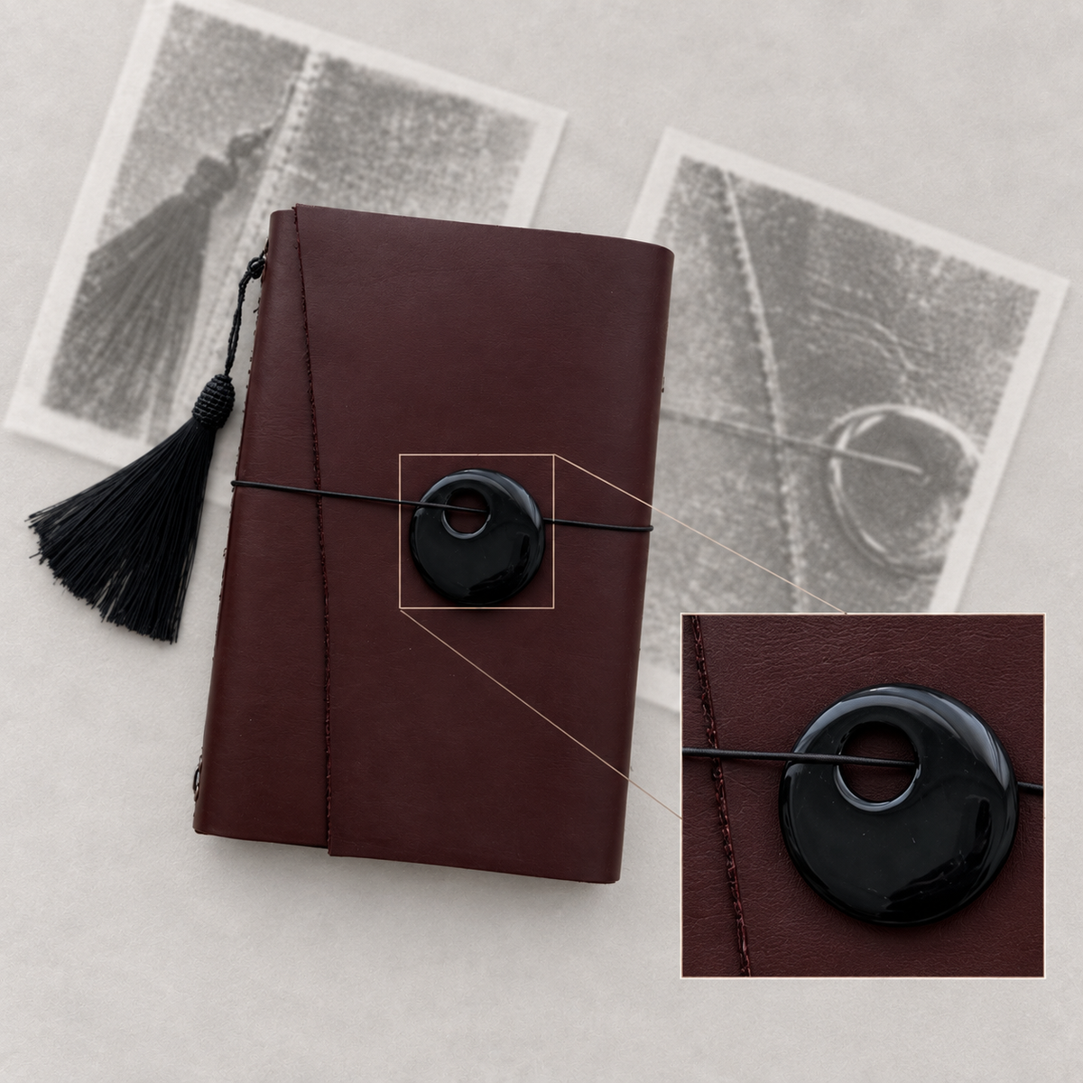 ARCHIVE 0013 — BORDEAUX / Red Wine Leather Journal A5