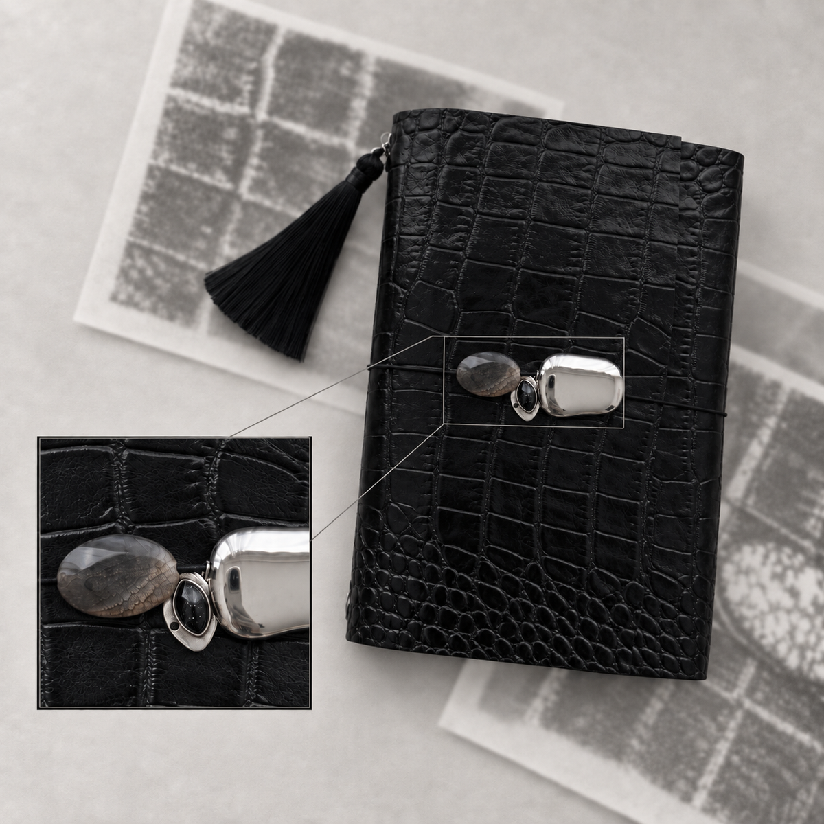 ARCHIVE 0014 — NOIR / Black Croc Journal A5