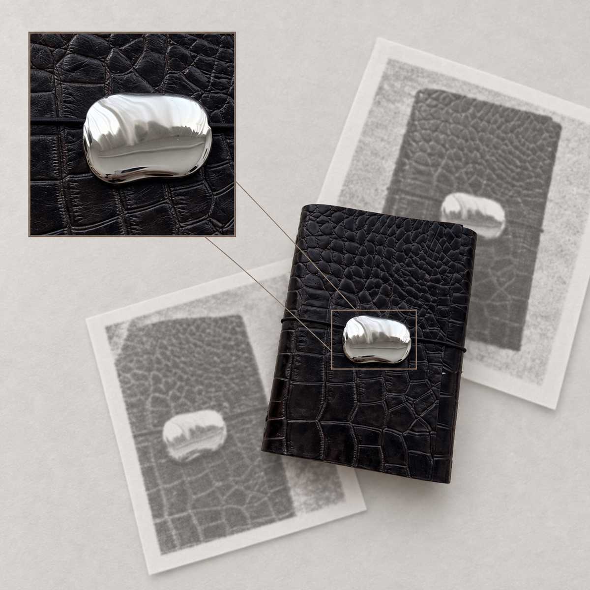 ARCHIVE 0023 — SÉPIA / Brown Croc Leather Journal A6
