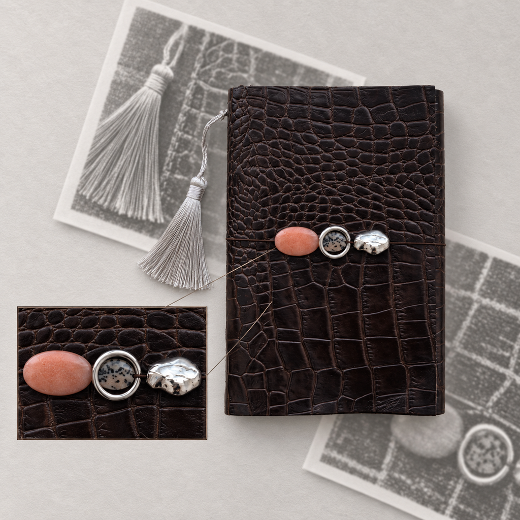 ARCHIVE 0018 — SÉPIA / Brown Croc Leather Journal A5