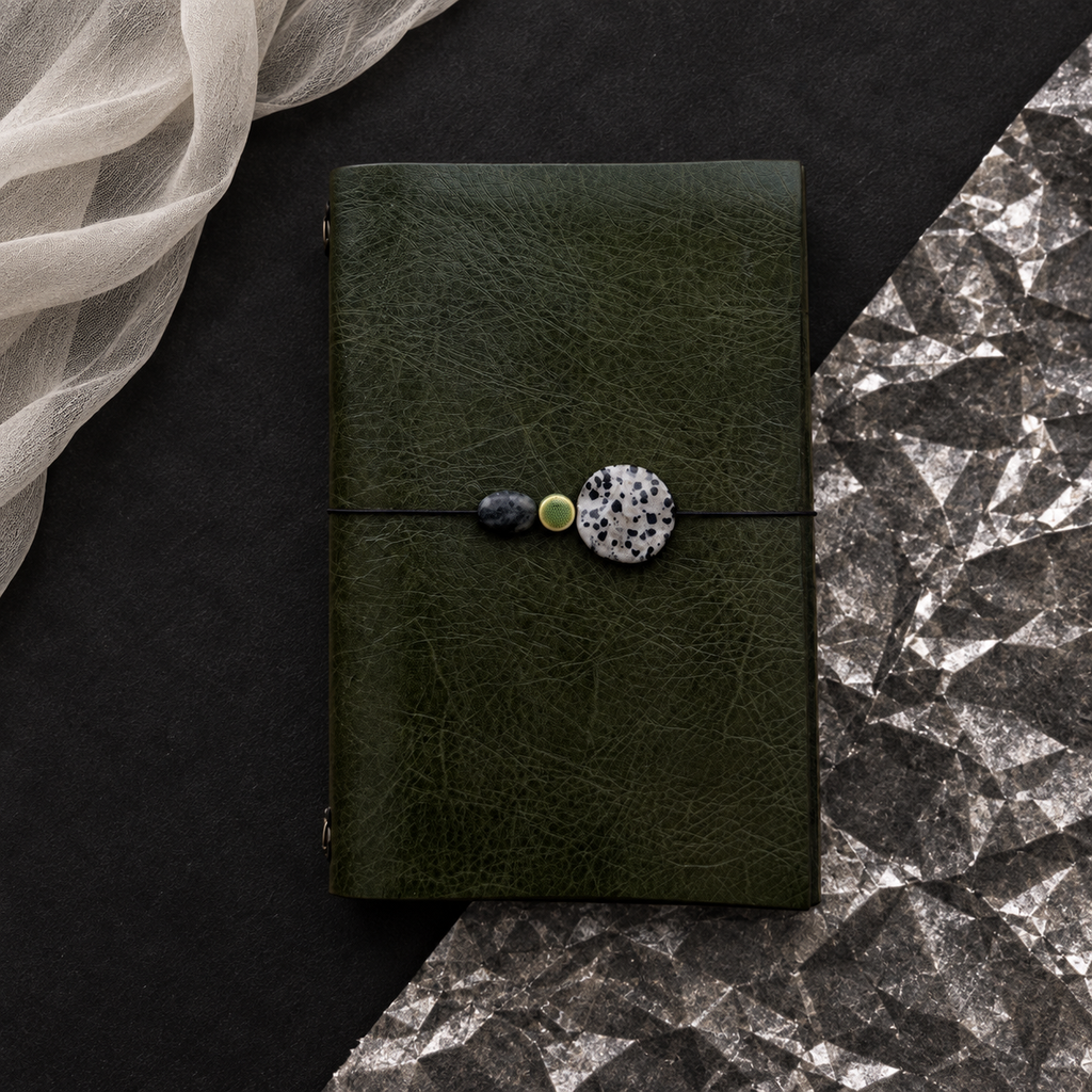 ARCHIVE 0020 — FORÊT / Green Leather Journal A5