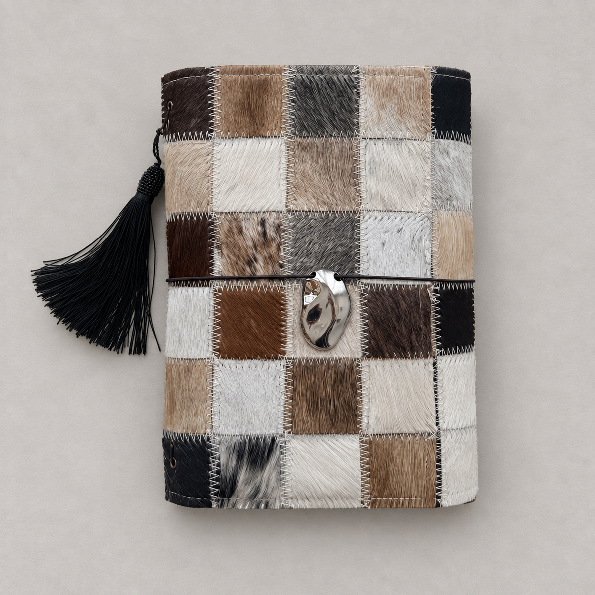 ARCHIVE 0011 — MOSAÏQUE / Patchwork Hair-on-Hide Journal A5