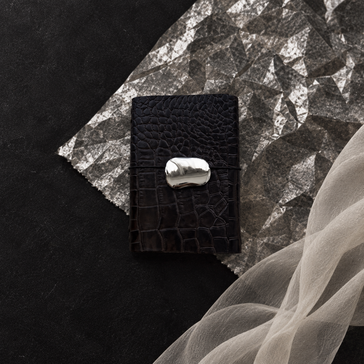 ARCHIVE 0023 — SÉPIA / Brown Croc Leather Journal A6