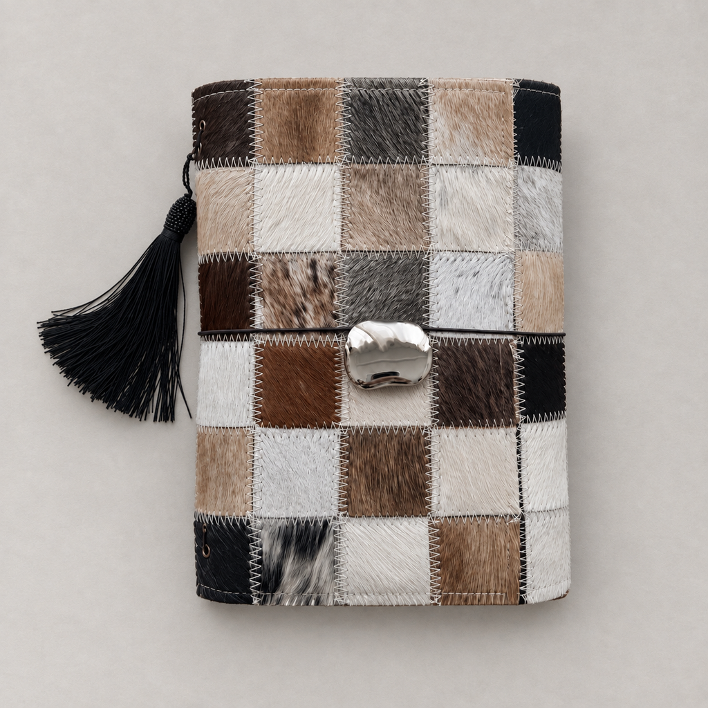 ARCHIVE 000 — MOSAÏQUE l / Patchwork Hair-on-Hide Journal A5